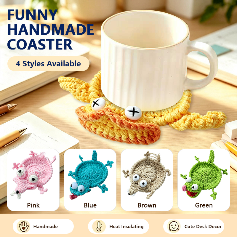 Home Textiles Today - حامل أكواب حيوانات كروشيه لطيف مصنوع