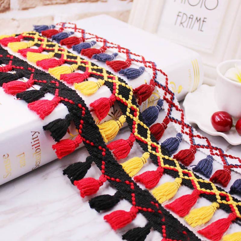 Home Ec Textiles - 1 ياردة/مجموعة شرابة هامش تقليم النسيج