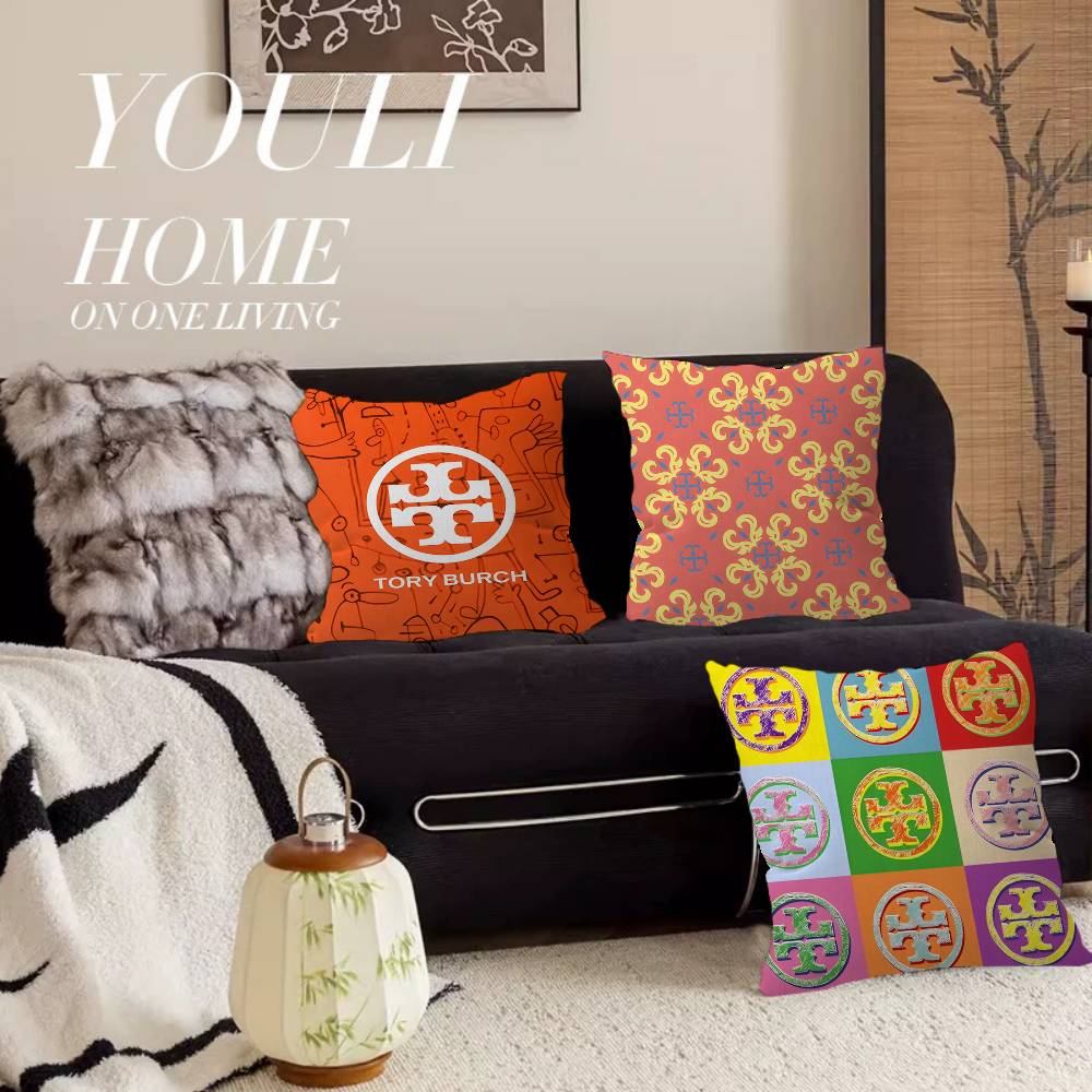 Luxury Home Textiles Usa - غطاء وسادة فاخر من ماركة تي-توري-بورش،