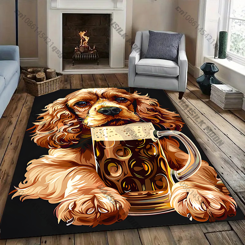Luxury Home Textiles Usa - سجادة زخرفية بتصميم على شكل كلب