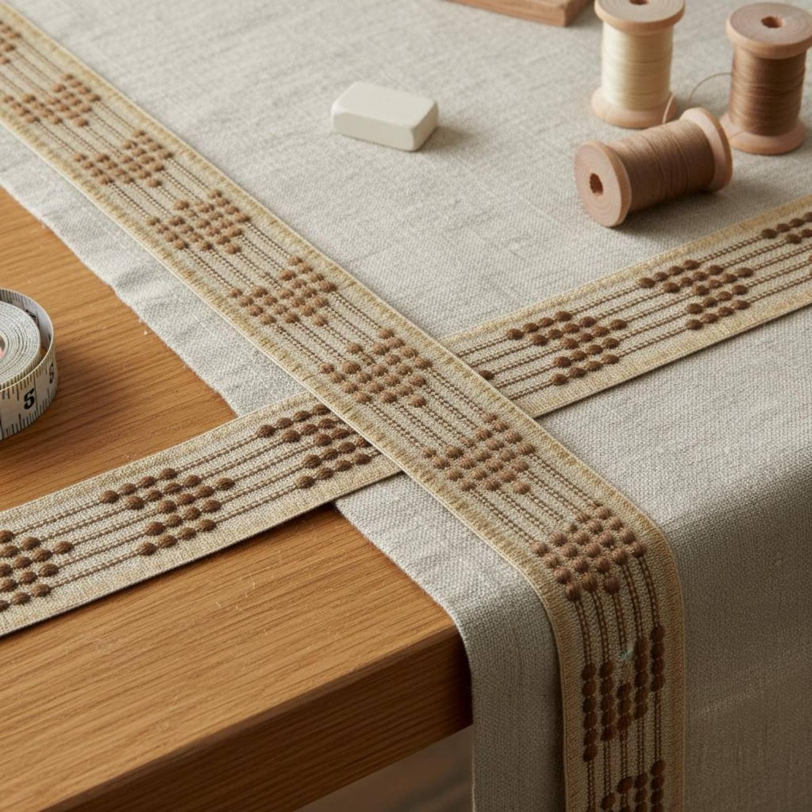 شريط زخرفي منسوج مزخرف بالشراش - مراجعة Home Textiles Luxury Curtains وسعره