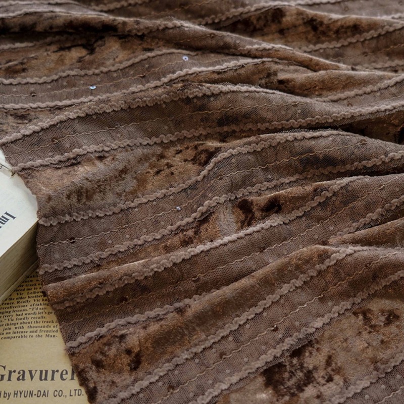 المخملية الدانتيل شريط النسيج  - مراجعة Home Textiles Luxury Curtains وسعره