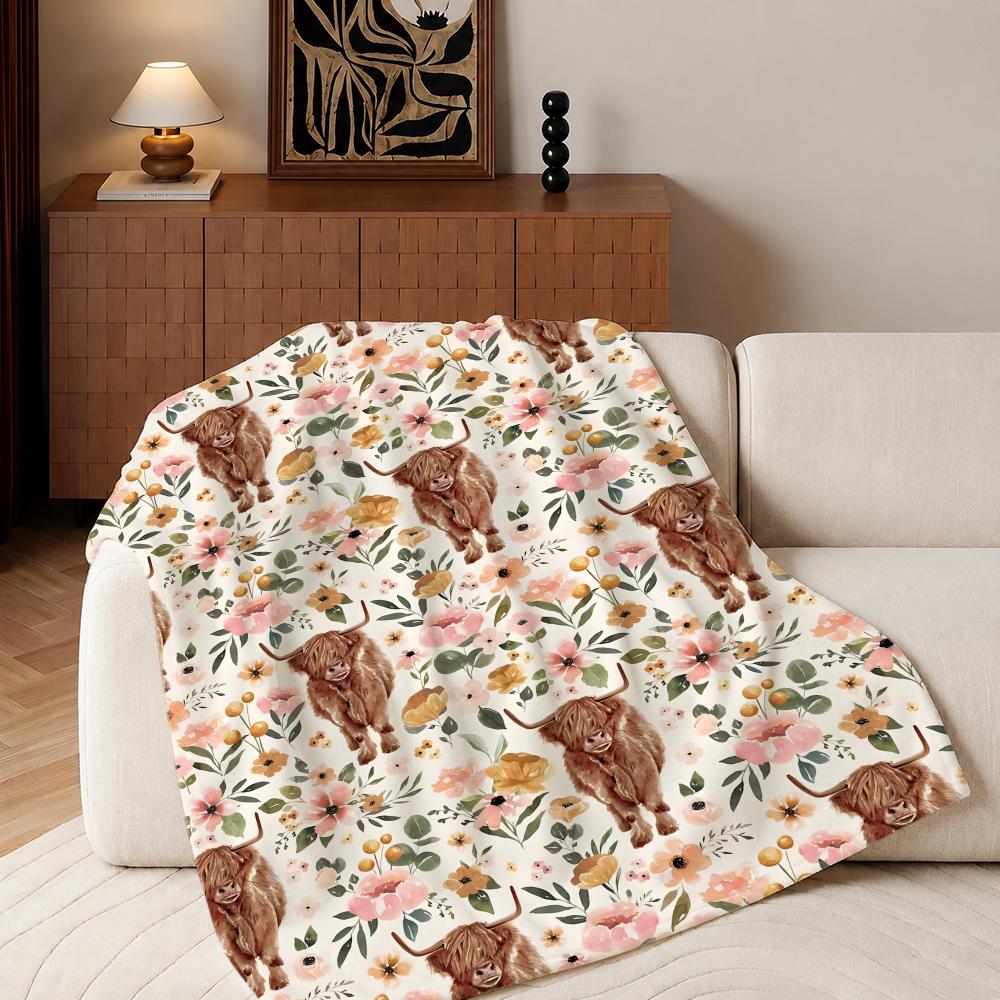 بطانية قطيفة من الفلانيل بنقشة - مراجعة Highland Home Textiles وسعره