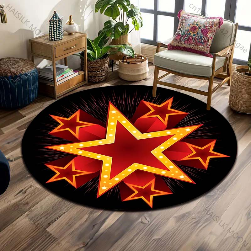 سجادة مستديرة مطبوعة بخمس نجوم - مراجعة Luxury Home Textiles Usa وسعره