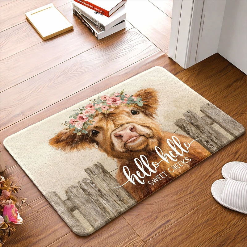 سجادة أرضية بتصميم بقرة هايلان - مراجعة Highland Home Textiles وسعره