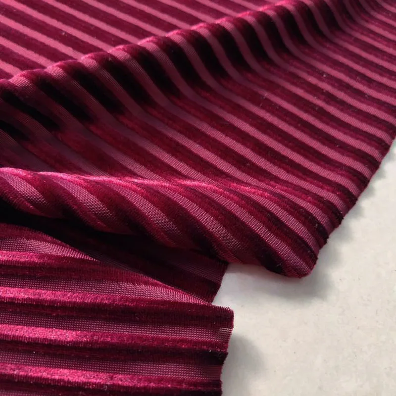 قماش مخملي قماش مخطط حريري رائ - مراجعة Home Textiles Luxury Curtains وسعره